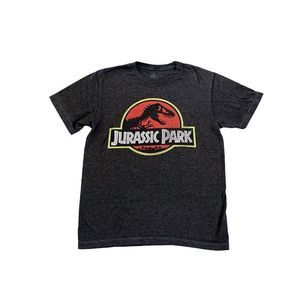 Graphic Unisex Small Gray Jurassic Park T-Rex T-shirt